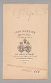 [Edward John Poynter], John and Charles Watkins (British, active 1867–71), Albumen silver print