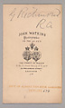 [George Richmond], John and Charles Watkins (British, active 1867–71), Albumen silver print