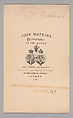 [Unknown Subject], John and Charles Watkins (British, active 1867–71), Albumen silver print