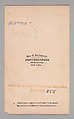 [Unknown Subject], George Gardner Rockwood (American, 1832–1911), Albumen silver print