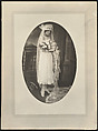 [Bride Holding Flowers Posed in Front of Painted Backdrop], James Van Der Zee  American, Gelatin silver print