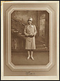 [Woman in Front of Painted Backdrop], Speed Photo Studio, Gelatin silver print