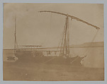 Nile Boat, Egypt, Leavitt Hunt  American, Salted paper print from paper negative