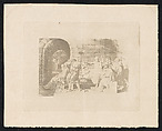 [Reproduction of The Death of Socrates by Jacques-Louis David], Unknown, Intaglio print from daguerreotype