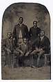 [Group Portrait of Five Men], Unknown, Tintype