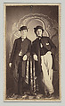 [Two Men Standing in Front of Backdrop], D. A. Douglass  American, Albumen silver print
