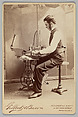[Man Operating Brush Drawing Machine], Gilbert & Bacon  American, Albumen silver print