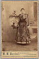 [Merchants' Carnival Portrait: Mrs. Gleason, Mazomanie, Wisconsin], W. W. Burchell  American, Albumen silver print