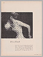 Tear Sheet of "It's a Cinch," in Harper's Bazaar, Lillian Bassman, Photomechanical reproduction