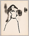 Variant of Yellow Linen Etched in Black, Lillian Bassman, Gelatin silver print