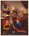 [Two Boys Playing Video Games in Their Bedroom], Neil Selkirk  American, born England, Chromogenic print