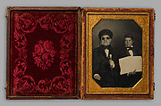 [Blind Man and His Reader], Unknown, Daguerreotype