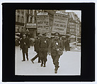 Les hommes-sandwich., Louis Vert French, Gelatin silver transparency on glass