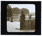 Le marchand de Journaux, Louis Vert French, Gelatin silver transparency on glass