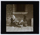 Les gratteuses de bandes de Gervais, Louis Vert French, Gelatin silver transparency on glass