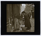 Les chanteurs ambulants, Louis Vert French, Gelatin silver transparency on glass