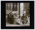 Le vannier aux Halles, Louis Vert French, Gelatin silver transparency on glass