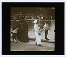 Le marchand de gaufres aux Luxembourg, Louis Vert French, Gelatin silver transparency on glass
