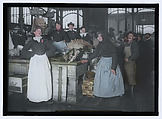 Pr. Aux Halles Centrales - Poisson - Provocation, Paul Géniaux French, Gelatin silver transparency on glass with applied color