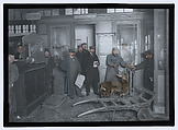 Pr. Verificateur...Aux Halles, Paul Géniaux French, Gelatin silver transparency on glass with applied color