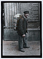 V. Porteur de Glace aux Halles - Paris, Paul Géniaux French, Gelatin silver transparency on glass with applied color