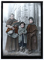 V. Miséreuses aux Halles Centrales - Paris, Paul Géniaux French, Gelatin silver transparency on glass with applied color