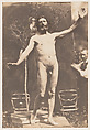 [Standing Male Nude], Charles Alphonse Marlé (French, 1821–after 1867), Salted paper print from paper negative