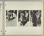 [Pedestrians, New York City: Woman, Girl, and Boy in Line and Looking to the Left; Woman Wearing Hat and Fur Stole in Foreground; Woman in Hat and Coat in Foreground], Rudy Burckhardt (American (born Switzerland), Basel 1914–1999 Searsmont, Maine), Gelatin silver print