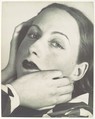 [Portrait Composition: Close-up, three-quarter view of woman with hands at her face], Florence Henri  American, Gelatin silver print