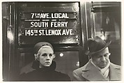 [Subway Passengers, New York City], Walker Evans  American, Gelatin silver print