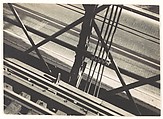 [Elevated Train Tracks and Street Below, Brooklyn Bridge, New York City], Walker Evans  American, Gelatin silver print