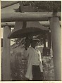 [Bell Ringer Outside a Church], Doris Ulmann  American, Platinum print