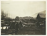 Landing Place, Railway Stores, Balaklava, Roger Fenton (British, 1819–1869), Salted paper print from glass negative