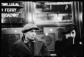 [Three 35mm Film Frames: Subway Passengers, New York City: Man in Cap, Woman in Hat and Gloves], Walker Evans (American, St. Louis, Missouri 1903–1975 New Haven, Connecticut), Film negative