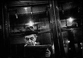 [Five 35mm Film Frames: Subway Passengers, New York City: Man Wearing Hat and Overcoat, Woman in Hat, Man Reading Newspaper, Subway Bookstall?], Walker Evans (American, St. Louis, Missouri 1903–1975 New Haven, Connecticut), Film negative