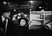 [Five 35mm Film Frames: Subway Passengers, New York City: Men Beneath 