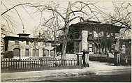 [Italian Revival "Valentine" House and Garage with Iron Fence, Cambridge, Massachusetts], Walker Evans  American, Gelatin silver print