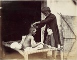 [Indian Barber], Willoughby Wallace Hooper  British, Albumen silver print from glass negative