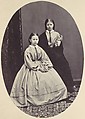 [Portrait of Two Girls], Franz Antoine  Austrian, Albumen silver print from glass negative