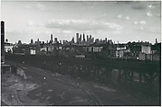 [Three Views of Building Construction, Railyard, and Skyline for Container Corporation Commission], Walker Evans (American, St. Louis, Missouri 1903–1975 New Haven, Connecticut), Gelatin silver print