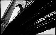 [Brooklyn Bridge, New York], Walker Evans  American, Film negative