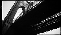 [Brooklyn Bridge, from Below, New York], Walker Evans  American, Film negative