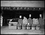 [Fruit in Baskets outside Souvenir Shop, Florida], Walker Evans  American, Film negative