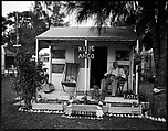 [Man on Porch in Municipal Trailer Camp, Sarasota, Florida], Walker Evans  American, Film negative
