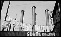 [Smokestacks and Clotheslines], Walker Evans  American, Film negative