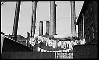 [Smokestacks and Clotheslines], Walker Evans  American, Film negative