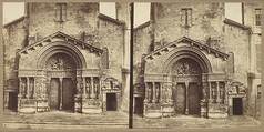[Portal, Church of Saint-Trophime, Arles], Edouard Baldus  French, born Prussia, Albumen silver print from glass negative