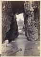 [View Through Rocks' Of Tower On Hill], Francis Bedford  British, Albumen silver print