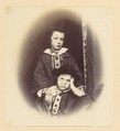 [Vignetted portrait of two children], Alfred Capel Cure  British, Albumen silver print from paper negative