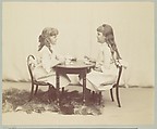 Frances and Ethel de Forest, daughters of Robert de Forest, George Collins Cox American, Albumen silver print